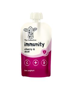 The Collective - Immunity Cherry & Acai Yoghurt Pouch - 6 x 130g (Min 12 DSL)