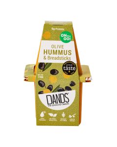DANDS - Olive Hummus & Sticks - 10 x 100g (Min 25 DSL)
