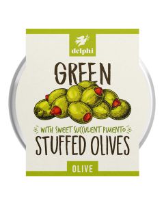 Delphi Foods - Stuffed Green Olives with Pimento - 6 x 160g (Min 25 DSL)