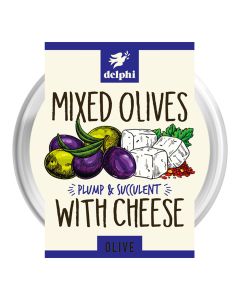 Delphi Foods - Mixed Olives with Feta Cheese - 6 x 300g (Min 25 DSL)
