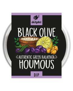 Delphi Foods - Black Olive Houmous - 6 x 170g (Min 12 DSL)