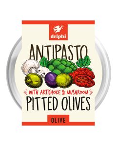 Delphi Foods - Antipasto with Pitted Olives - 6 x 160g (Min 25 DSL)