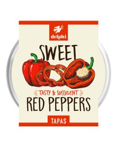 Delphi Foods - Sweet Red Peppers - 6 x 130g (Min 25 DSL)