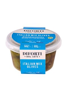 Diforti - Italian Mixed Pitted Olives - 6 x 180g (Min 135 DSL)