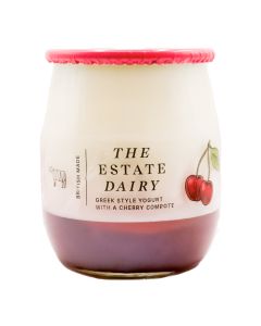 The Estate Dairy - Greek Style Natural Yoghurt with Cherry - 12 x 125g (Min 12 DSL)