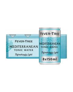 Fever Tree - Refreshingly Light Mediterranean Tonic Water - 3 x 8 x 150ml
