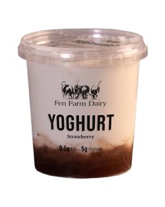 Fen Farm Dairy  -  Strawberry Yoghurt - 6 x 400g (Min 21 DSL)
