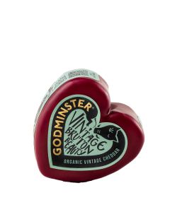 Godminster - Heart Vintage Bruton Beauty Organic Cheddar - 8 x 200g (Min 160 DSL)