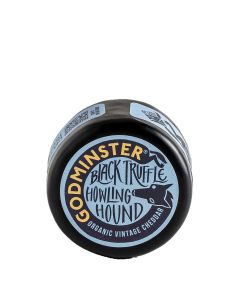 Godminster - Round Black Truffle Howling Hound Organic Cheddar - 8 x 200g (Min 110 DSL)