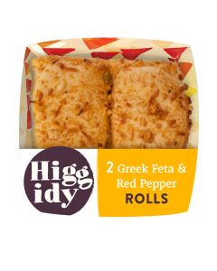 Higgidy - Greek Feta & Sweet Red Pepper Rolls with Slow-roasted tomato crumb - 4 x 160g (Min 5 DSL)