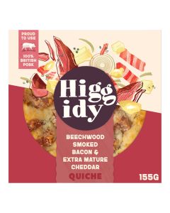 Higgidy - Smoked Ham Hock & Mature Cheddar Quiche - 4 x 155g (Min 5 DSL)
