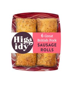 Higgidy - Great British Pork Sausage Rolls with Onion Chutney  - 4 x 160g (Min 5 DSL)