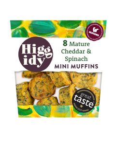 Higgidy - Mature Cheddar & Spinach Mini Muffins  - 4 x 160g (Min 5 DSL)