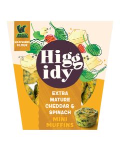 Higgidy - Mature Cheddar & Spinach Mini Muffins - 4 x 130g (Min 5 DSL)