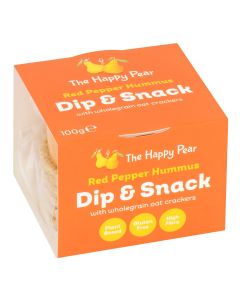 The Happy Pear - Dip & Snack Red Pepper Hummus - 6 x 100g (Min 12 DSL)