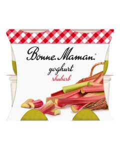 Bonne Maman - Four Pack - Rhubarb Yoghurt (6 x 4 x 115g) - 6 x 460g (Min 12 DSL)