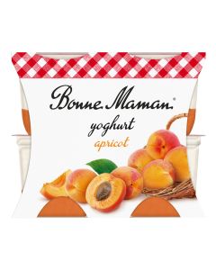 Bonne Maman - Four Pack - Apricot Yoghurt (4 x 115g) - 6 x 460g (Min 12 DSL)