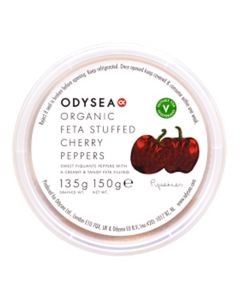 Odysea - Organic Red Spicy Peppers stuffed with Feta Cheese in Oil - 8 x 135gg (Min 25 DSL)