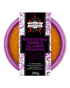 Orexis  - Roasted Red Pepper & Jalapeno Houmous - 6 x 200g (Min 12 DSL)