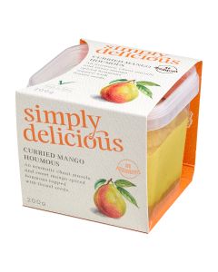 Simply Delicious  - Mango Curried Houmous - 6 x 200g (Min 8 DSL)