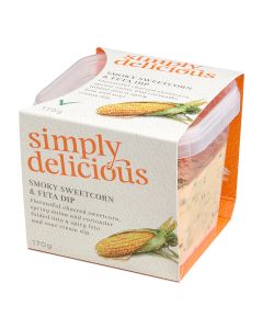 Simply Delicious  - Smoky Sweetcorn Feta Dip - 6 x 170g (Min 8 DSL)