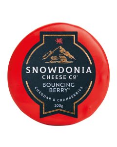 Snowdonia - Bouncing Berry Mature Cheddar with Cranberries - 6 x 200g (Min 30 DSL)