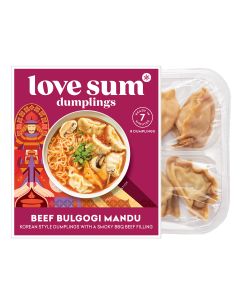 Love Sum Dumplings - Korean BBQ Beef Mandu - 5 x 200g (Min 13 DSL)