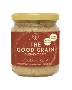THE GOOD GRAIN - Cinnamon Swirl Overnight Oats - 6 x 175g (Min 5 DSL)
