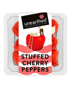 Unearthed - Stuffed cherry peppers with Cream Cheese & Smoked Paprika   - 6 x 125g (Min 16 DSL)