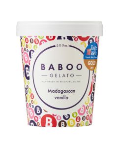 Baboo Gelato - Madagascan Vanilla Gelato - 6 x 420g