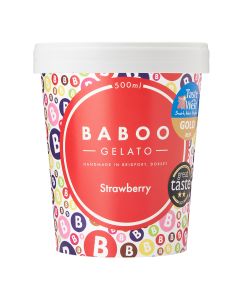Baboo Gelato - Strawberry Gelato - 6 x 420g