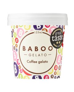 Baboo Gelato - Coffee Gelato 125ml - 12 x 110g