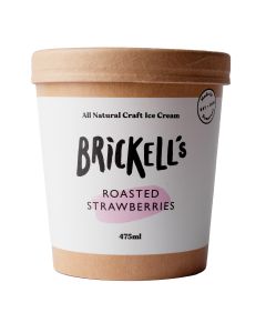 Brickell's Ice Cream - Roasted Strawberry - 6 x 475ml
