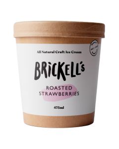 Brickell's Ice Cream - Roasted Strawberry - 6 x 475ml