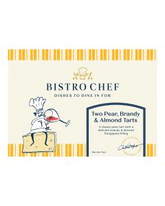 Bistro Chef - Two Pear, Brandy & Almond Tarts - 8 x 220g