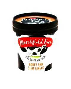 Marshfield Farm Ice Cream  - Honey & Stem Ginger - 12 x 125ml