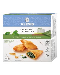 Alessis - Spinach & Feta Cheese Triangle Bites (8 Pieces) - 12 x 320g