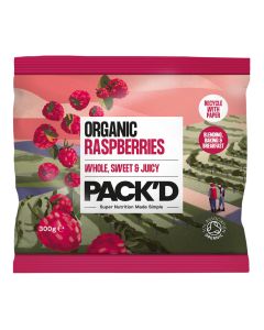 PACK'D - Organic Raspberries - 10 x 300g