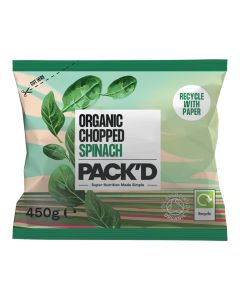 PACK'D - Organic Chopped Spinach - 12 x 450g