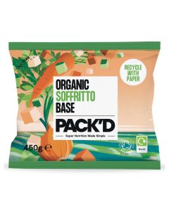 PACK'D - Organic Soffritto Base (Diced Onion, Celery & Carrot) - 12 x 450g