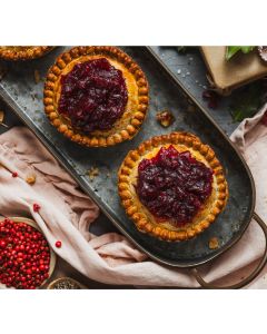 The Original Baker - Food Service Cranberry & Pink Peppercorn Topped Pork Pie - 12 x 230g