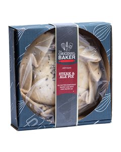 The Original Baker - Retail Packed Steak & Ale Medium Pie - 12 x 600g