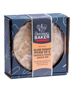 The Original Baker - Retail Packed Slow Roast Pork & Cider Small Pie - 27 x 260g