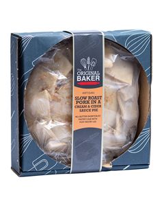 The Original Baker - Retail Packed Slow Roast Pork & Cider Medium Pie - 12 x 600g