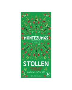 Montezuma's - Dark Chocolate Stollen with Almond Nibs & Orange Bar - 12 x 90g