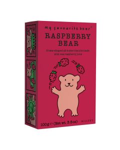 My Favourite Bear - Blowing Raspberries Bear All Butter Biscuits with Raspberry Juice - 12 x 100g