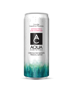 AQUA Carpatica - Sparkling Natural Mineral Water Can - 24 x 330ml
