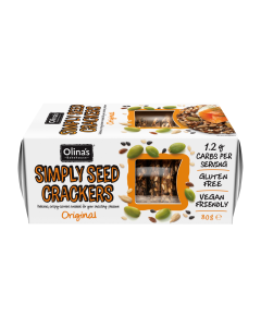 Olina's Bakehouse - Gluten Free Original Simply Seed Crackers - 12 x 80g