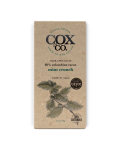 Cox&Co. - 60% English Mint Crunch Single Origin Dark Chocolate Bar - 12 x 70g