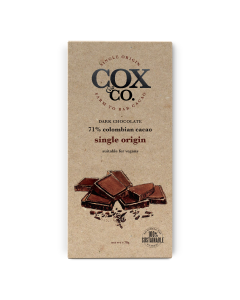 Cox&Co. - 71% Single Origin Dark Chocolate Bar - 12 x 70g